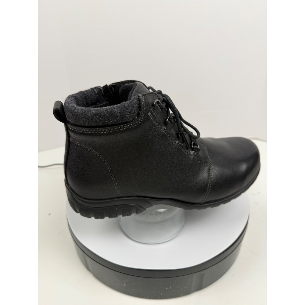Propét Women's Orthopedic Black Leather Lace Up Zip Ankle Boots Size 7.5 Wide - Picture 6 of 17